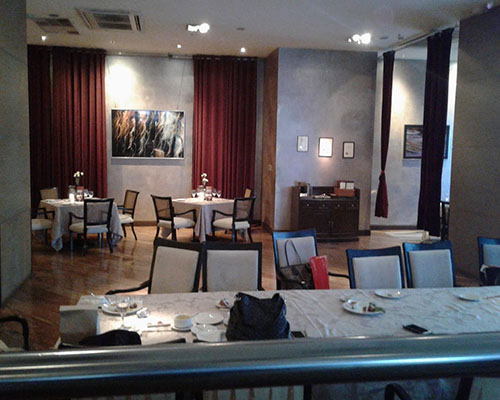 Inside of empty 22 Prime Steakhouse in Ortigas