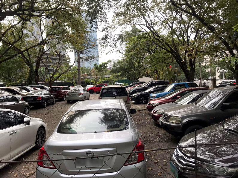 Fully occupied outside parking in Jade Drive Ortigas