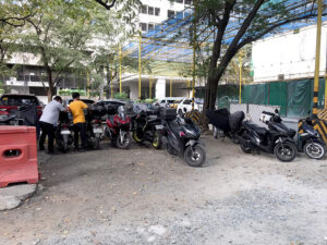 Car and Motorcyle parking in Jade Drive Ortigas