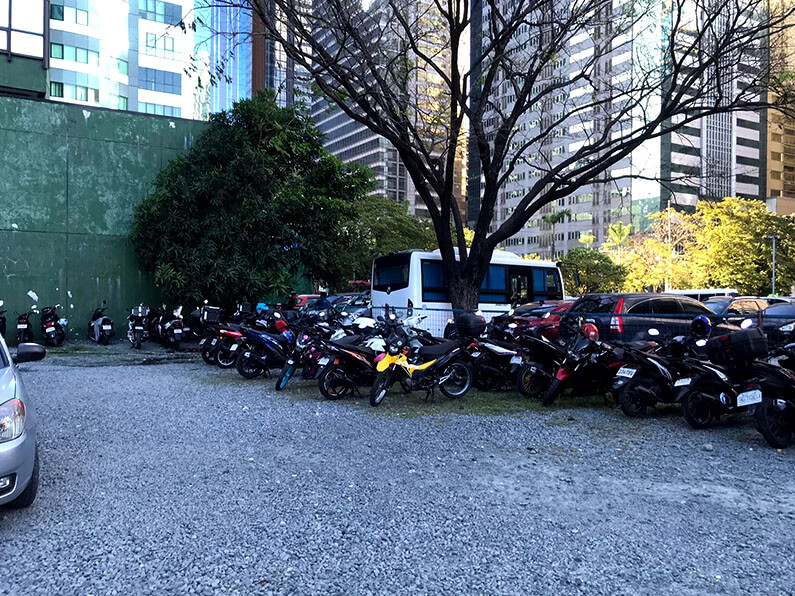 Outside Car and Motorcycle parking space along Sapphire Road in Ortigas City
