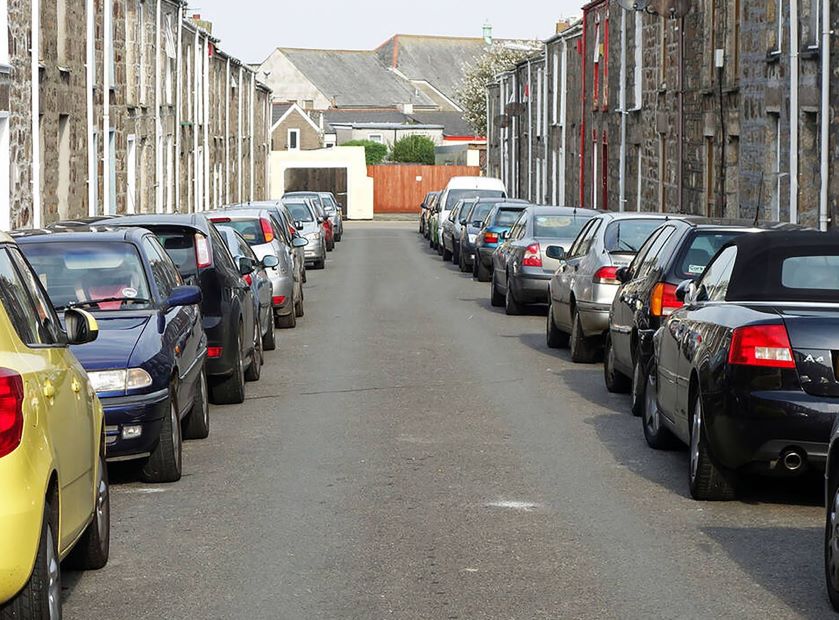 illegal double street parking